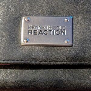 Kenneth Cole Reaction Suede Wallet, grey with pink interior